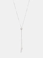 Collier à glissière à pendentif de perles
