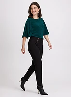 Glitter Elbow Sleeve Top