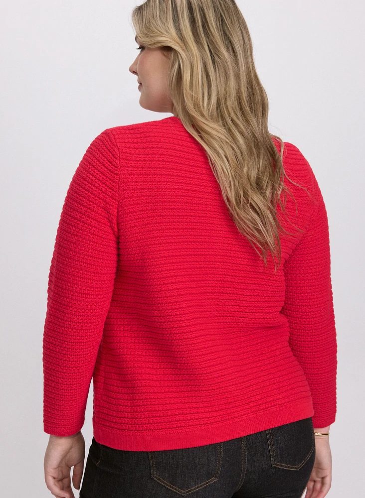 Cardigan en tricot texturé