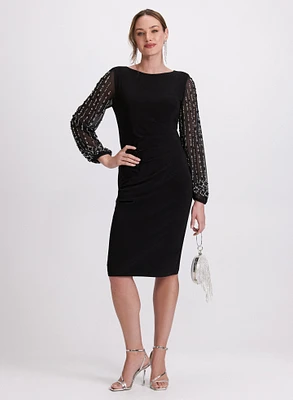 Beaded Sleeve Dress