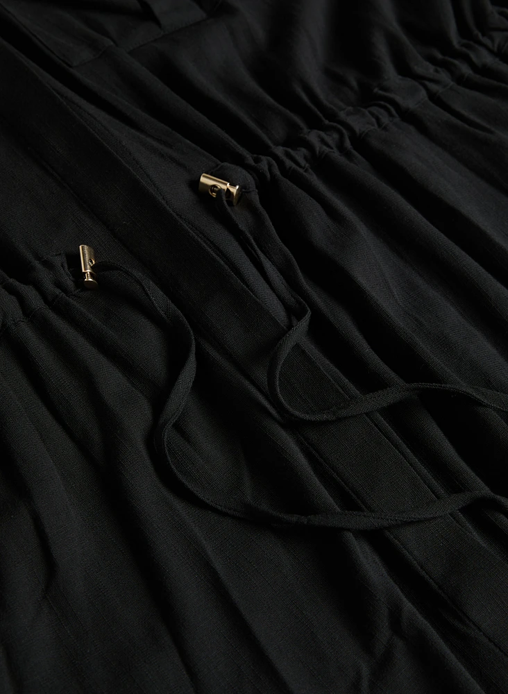 Drawstring Waist Blouse