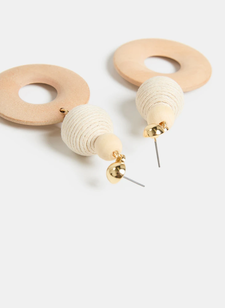 Tiered Wood Earrings