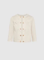 Button Detail Denim Jacket