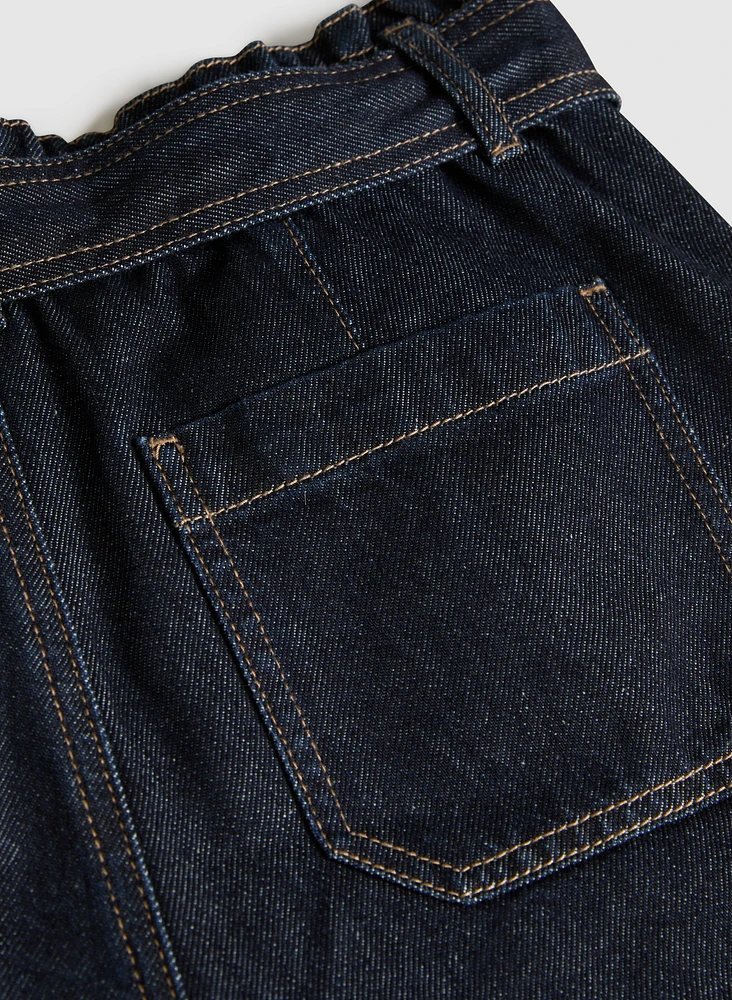 Wide-Leg Jean Shorts