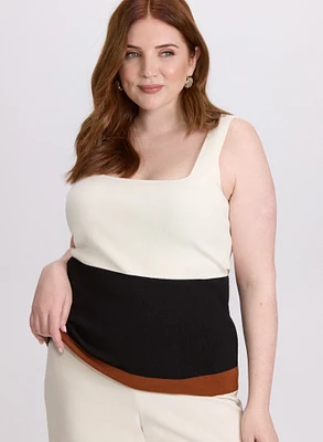 Knit Colour Block Tank Top