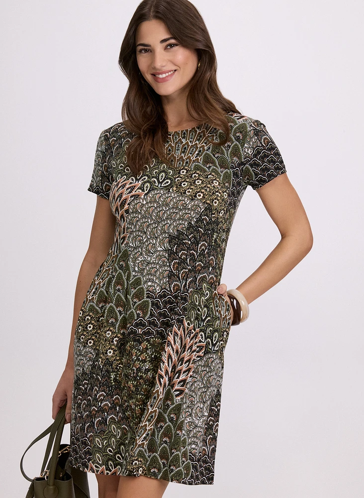 Printed Jersey Dress