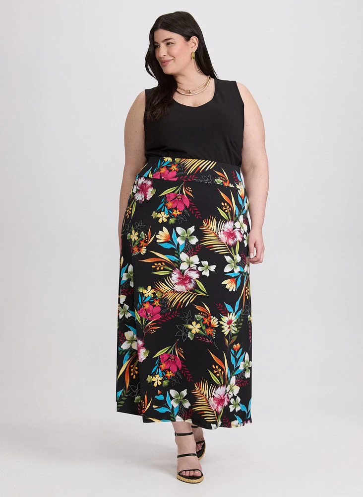 Floral Jersey Skirt