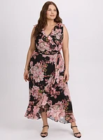 Robe florale en chiffon