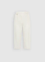 Stretch Linen Wide-Leg Capris