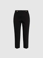 Studded Cotton-Blend Capris