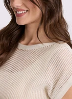 Metallic Knit Pullover