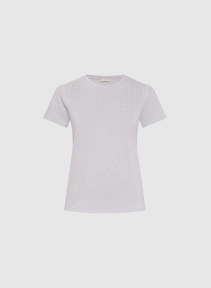 Rhinestone Detail T-Shirt