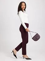 Emma Pintuck Detail Slim-Leg Pants – Regular