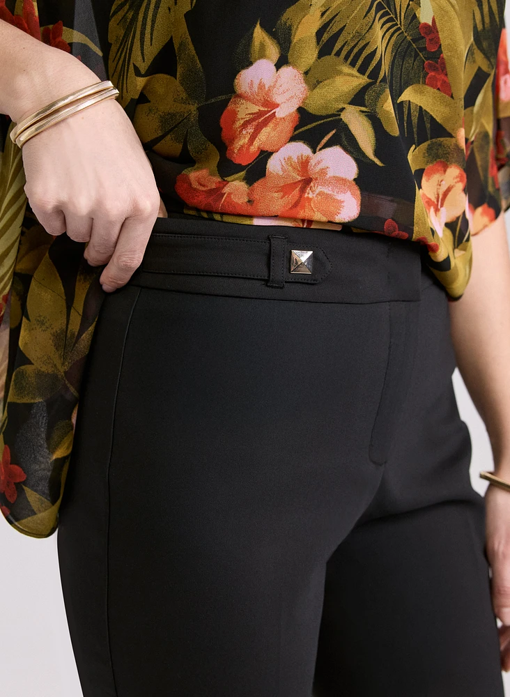 Studded Cotton-Blend Capris