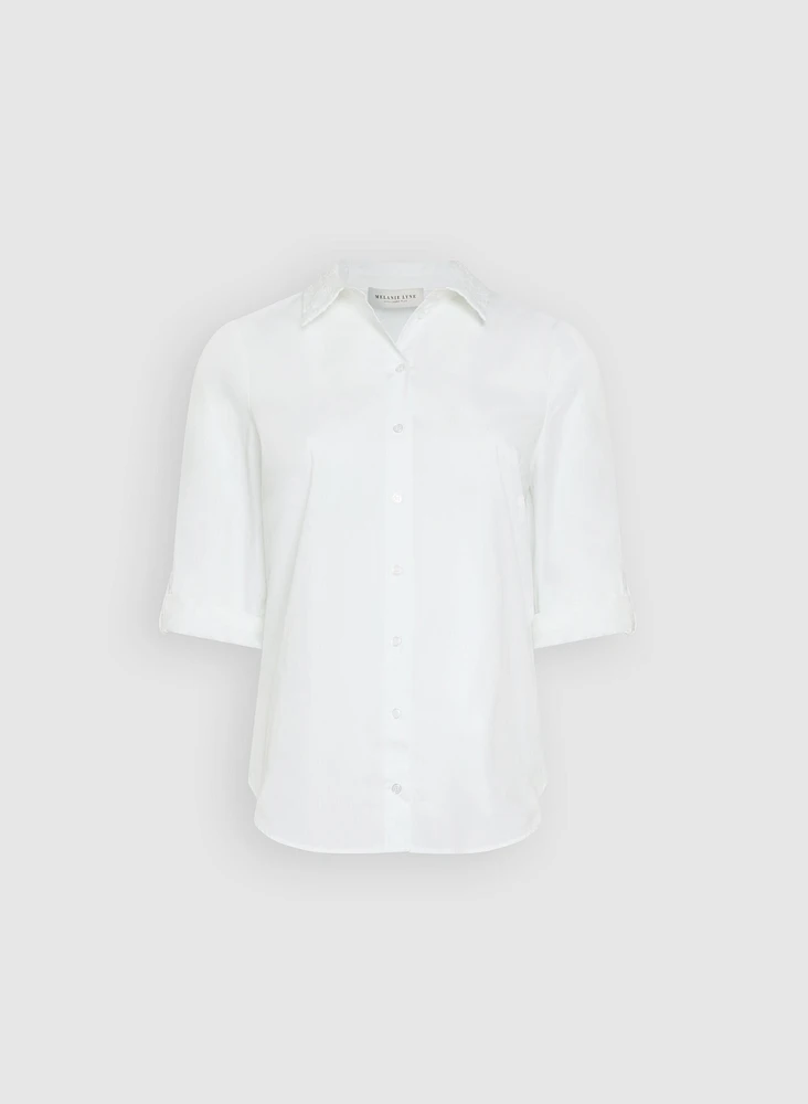 Melanie Lyne - Embroidered Back Blouse