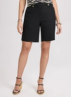 Short en mélange de lin extensible