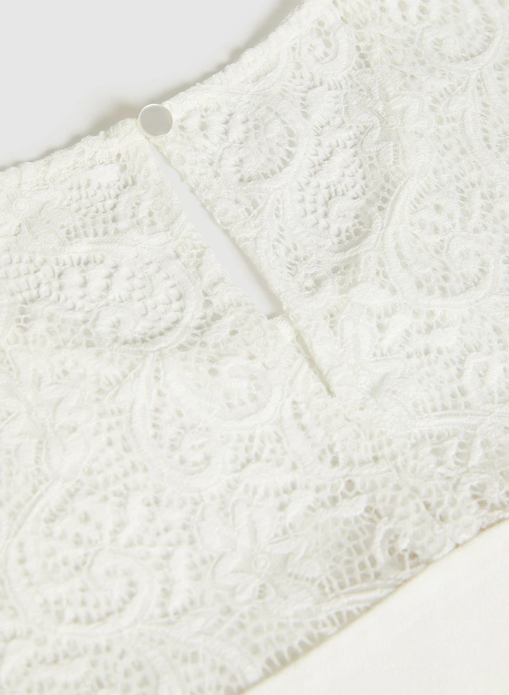 Lace Yoke Top
