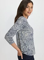 T-shirt à motif paisley