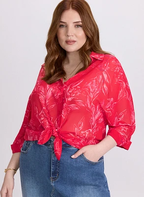 Leaf Chiffon Blouse