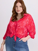 Leaf Chiffon Blouse