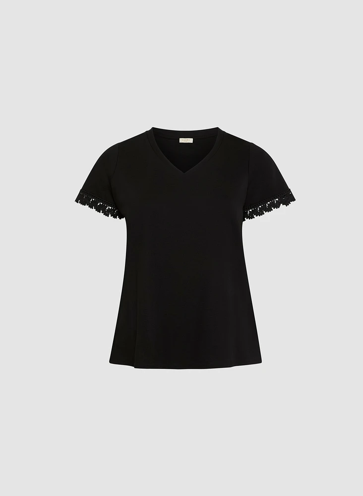 Lace Trim T-Shirt