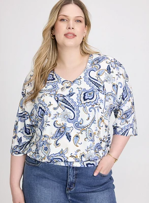 Paisley Print Top