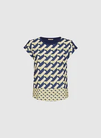 Geometric Print Top