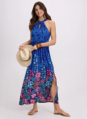 Robe maxi à motif floral