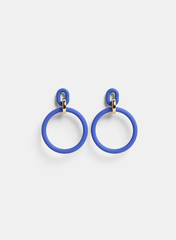 Rubber Hoop Earrings