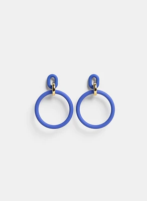 Rubber Hoop Earrings