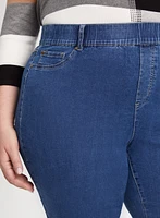 Straight Leg Pull-On Jeans