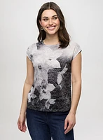 Drop-Shoulder Printed Tee