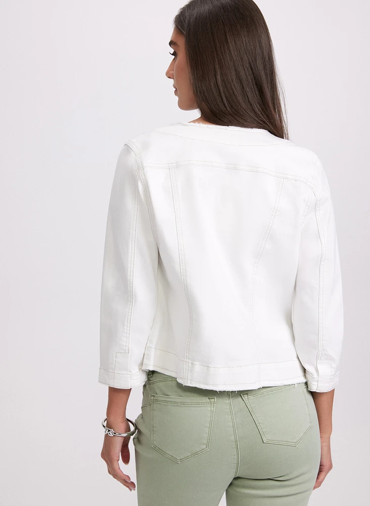 Braided Trim Denim Jacket