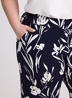 Wide-Leg Floral Print Pants