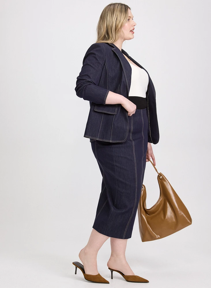 Jupe crayon en denim