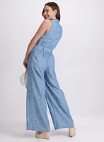 Striped Wide-Leg Jumpsuit