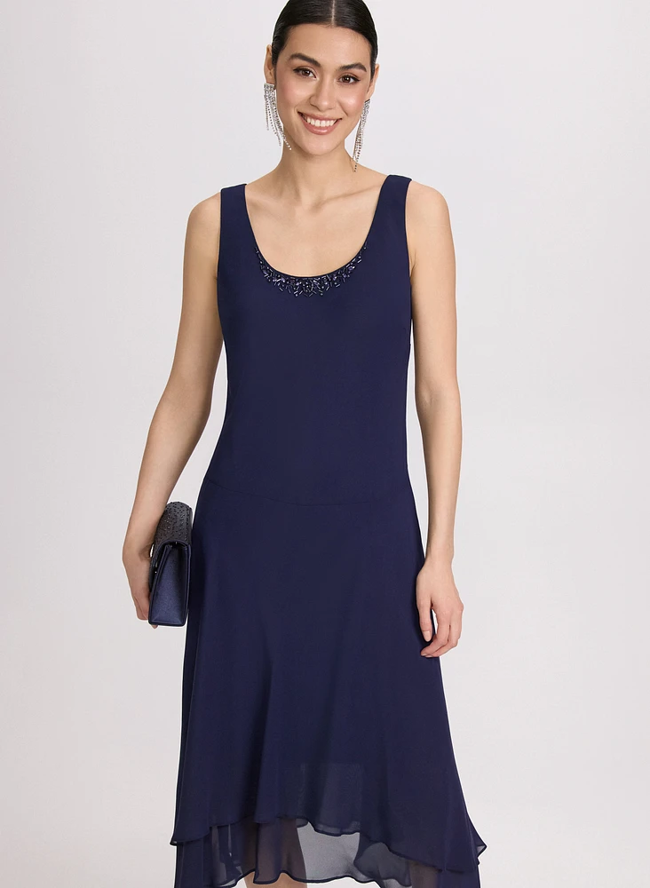 Ensemble robe et veste en chiffon