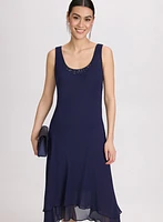 Ensemble robe et veste en chiffon