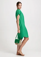 Straight Linen Blend Dress
