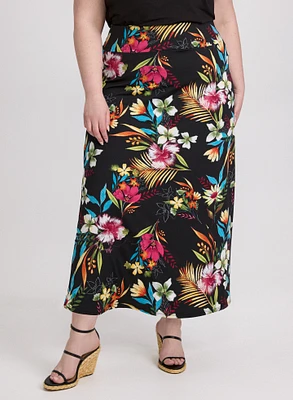 Floral Jersey Skirt