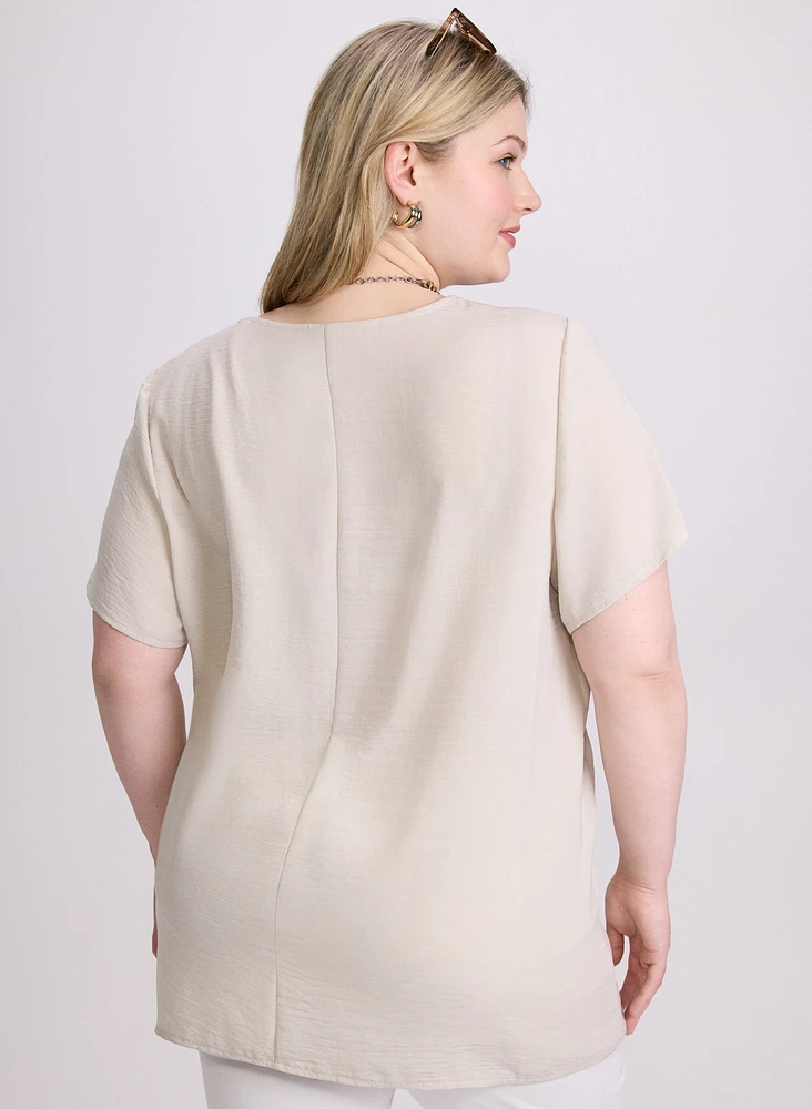 Joseph Ribkoff - Asymmetric Ruched Hem Blouse