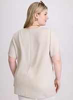 Joseph Ribkoff - Asymmetric Ruched Hem Blouse