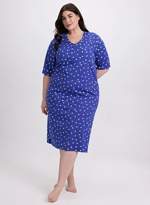 Robe de nuit à motif floral
