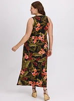Tropical Jersey Maxi Dress