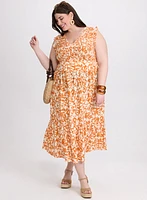 Geometric Smocked Bodice Dress