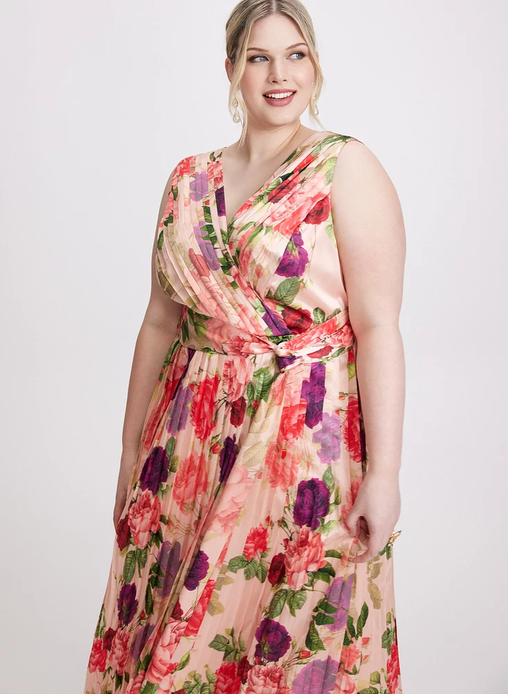 Floral Satin Dress