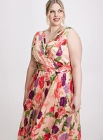 Floral Satin Dress
