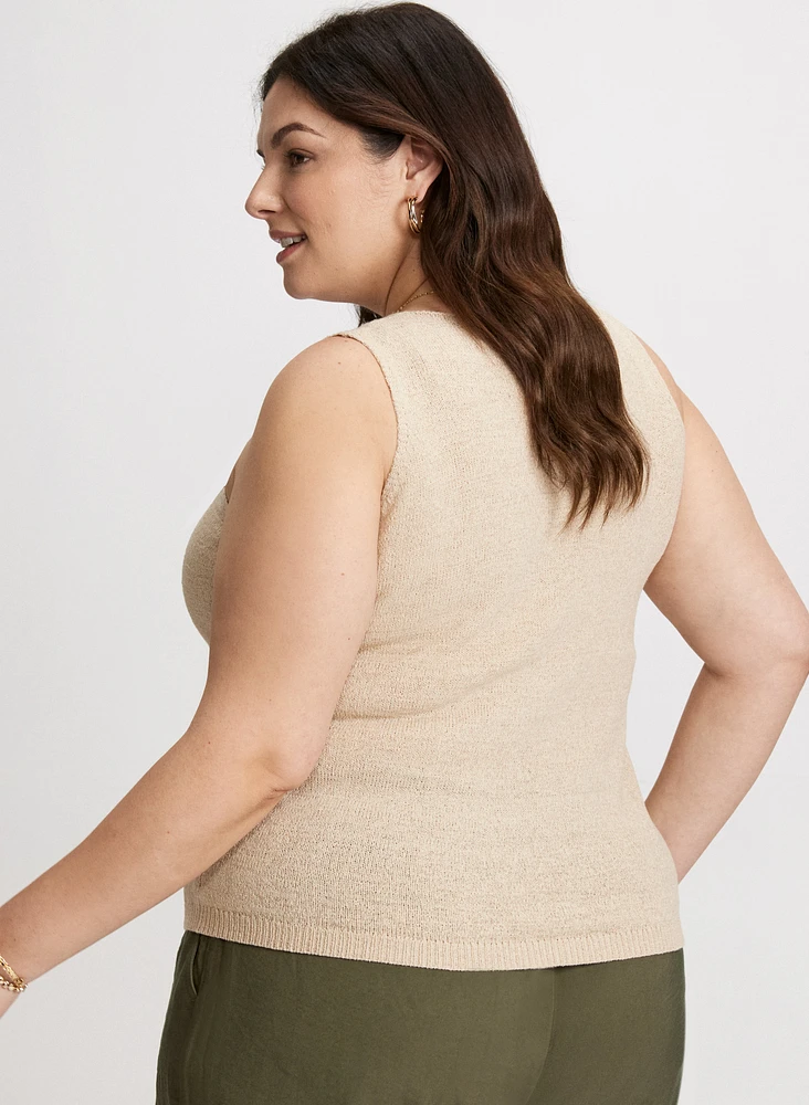 Knit V-Neck Tank Top