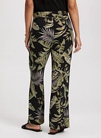 Pantalon à enfiler motif feuilles