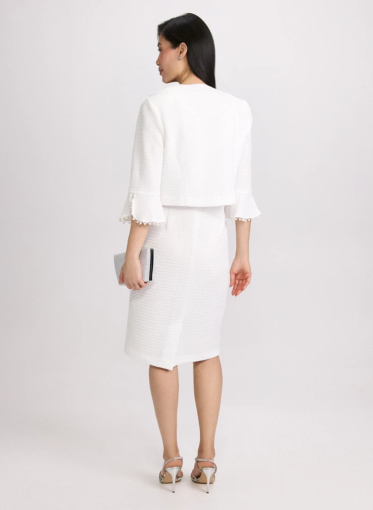 Pearl Trim Dress & Jacket Set